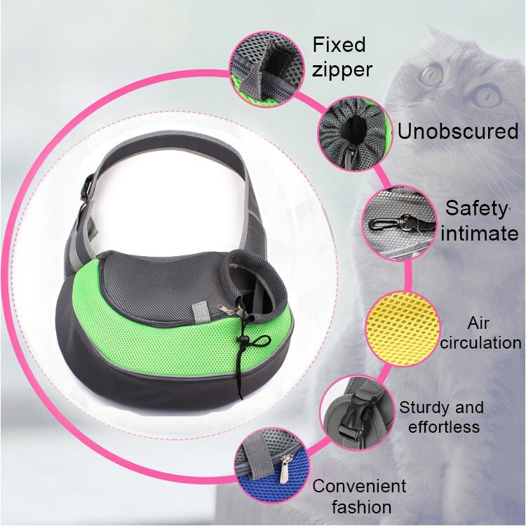 Transportadora de Ombro para Cães e Gatos, Mãos Livres, Bolsa Reversível para Animais de Estimação, Tamanho: Pequeno, Tamanho: Pequeno