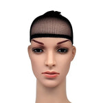 5 PCS Meias de Seda de Alta Elasticidade Rede de Cabelo Falsa Forro para Peruca Touca Snood Malha, A, Cor: Preto, A