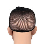 5 PCS Meias de Seda de Alta Elasticidade Rede de Cabelo Falsa Forro para Peruca Touca Snood Malha, A, Cor: Preto, A
