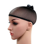 5 PCS Meias de Seda de Alta Elasticidade Rede de Cabelo Falsa Forro para Peruca Touca Snood Malha, A, Cor: Preto, A