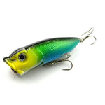 Iscas Artificiais de Plástico HENGJIA Popper Isco Biónico para Pesca com Anzóis, Comprimento: 6,5 cm, Entrega de Cor Aleatória, Comprimento: 6,5cm