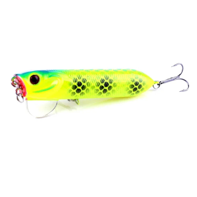 Iscas Artificiais HENGJIA Popper Isco Biónico para Pesca com Anzóis, Comprimento: 9,5 cm, Entrega de Cor Aleatória, Comprimento: 9,5 cm