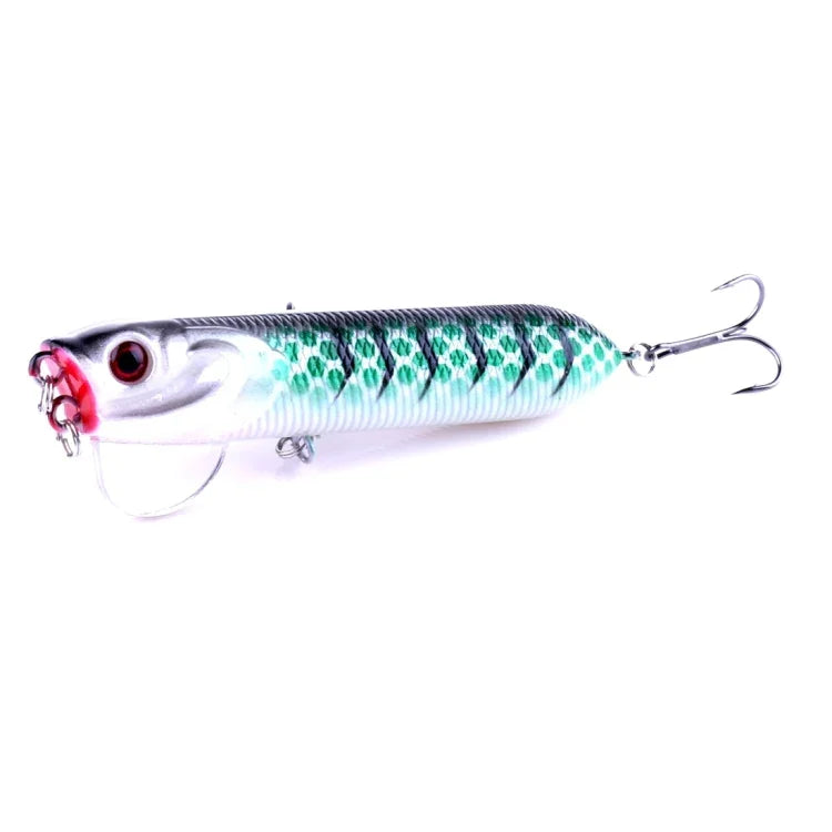 Iscas Artificiais HENGJIA Popper Isco Biónico para Pesca com Anzóis, Comprimento: 9,5 cm, Entrega de Cor Aleatória, Comprimento: 9,5 cm