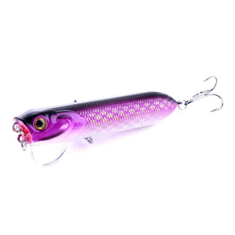 Iscas Artificiais HENGJIA Popper Isco Biónico para Pesca com Anzóis, Comprimento: 9,5 cm, Entrega de Cor Aleatória, Comprimento: 9,5 cm