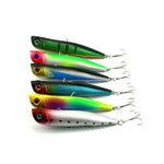 Iscas Artificiais de Pesca HENGJIA Popper Isco Biónico com Anzóis, Comprimento: 10,5 cm, Entrega de Cor Aleatória, Comprimento: 10,5 cm