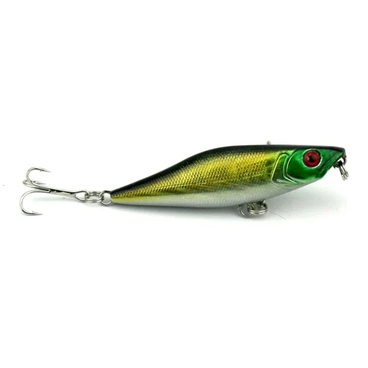 Iscas Artificiais de Pesca HENGJIA Popper Isco Biónico com Anzóis, Comprimento: 7,5 cm, Entrega de Cor Aleatória, Comprimento: 7,5 cm