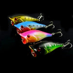 Iscas Artificiais de Pesca HENGJIA Popper de Plástico Isco Biónico com Anzóis, Comprimento: 6,5 cm, Entrega de Cor Aleatória, Comprimento: 6,5 cm