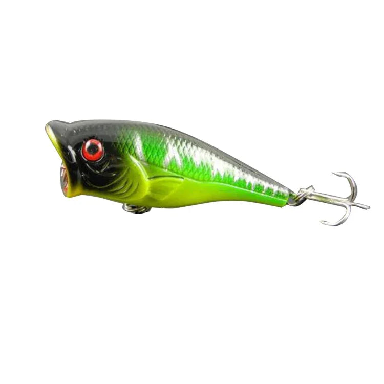 Iscas Artificiais de Pesca HENGJIA Popper de Plástico Isco Biónico com Anzóis, Comprimento: 6,5 cm, Entrega de Cor Aleatória, Comprimento: 6,5 cm