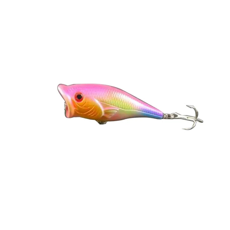 Iscas Artificiais de Pesca HENGJIA Popper de Plástico Isco Biónico com Anzóis, Comprimento: 6,5 cm, Entrega de Cor Aleatória, Comprimento: 6,5 cm