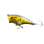 Iscas Artificiais de Pesca HENGJIA Popper de Plástico Isco Biónico com Anzóis, Comprimento: 6,5 cm, Entrega de Cor Aleatória, Comprimento: 6,5 cm