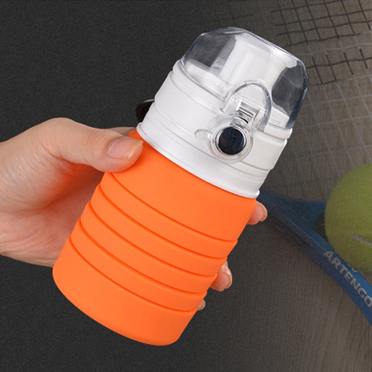 Chaleira Dobrável de Silicone para Viagem ao Ar Livre 500mL, Copo Telescópico, Garrafa Desportiva para Beber