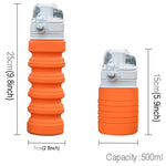 Chaleira Dobrável de Silicone para Viagem ao Ar Livre 500mL, Copo Telescópico, Garrafa Desportiva para Beber