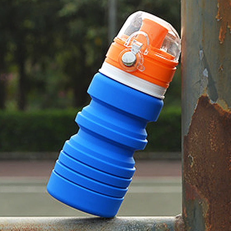Chaleira Dobrável de Silicone para Viagem ao Ar Livre 500mL, Copo Telescópico, Garrafa Desportiva para Beber