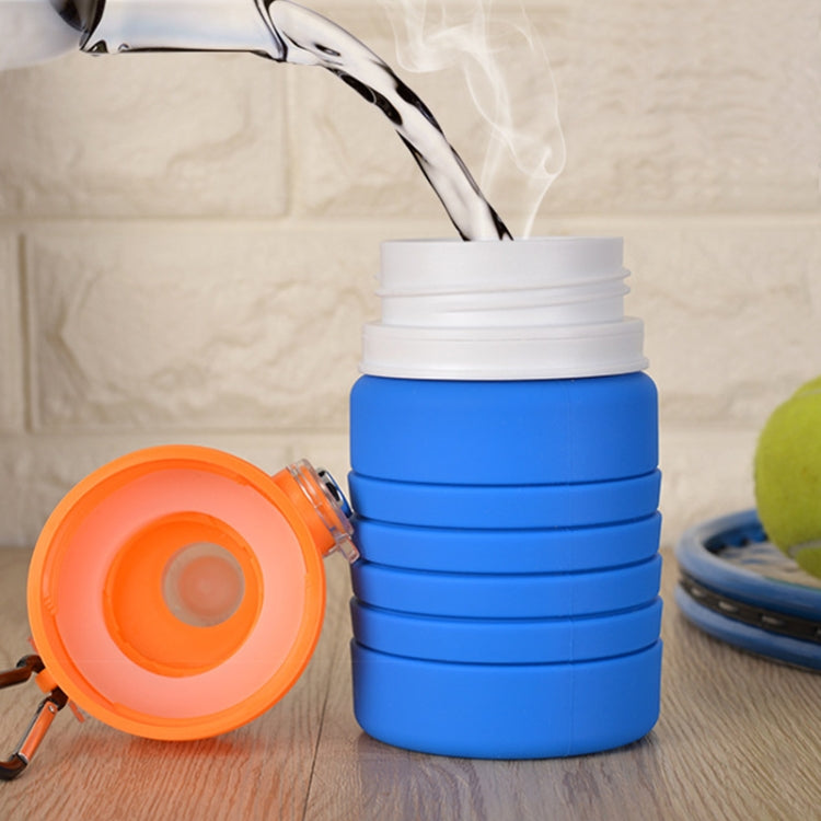 Chaleira Dobrável de Silicone para Viagem ao Ar Livre 500mL, Copo Telescópico, Garrafa Desportiva para Beber