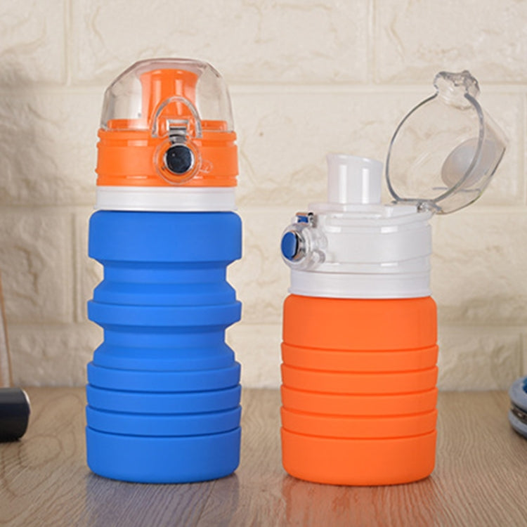 Chaleira Dobrável de Silicone para Viagem ao Ar Livre 500mL, Copo Telescópico, Garrafa Desportiva para Beber