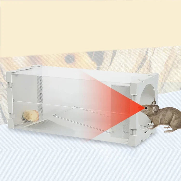 Gaiola Humana para Animais Vivos, Ratos, Camundongos e Outros Roedores Pequenos, Gaiola Transparente de PP, Armadilha com Porta Humana