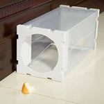 Gaiola Humana para Animais Vivos, Ratos, Camundongos e Outros Roedores Pequenos, Gaiola Transparente de PP, Armadilha com Porta Humana