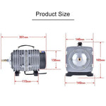 ACO-012 Compressor de Ar Electromagnético 320W 143L/Min para Aquário de Marisco e Peixes Aumenta o Fluxo de Oxigénio, Ficha US, ACO-012