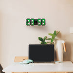 Relógio de Parede Digital LED 3D Multifuncional Grande com Função Soneca, Mostrador 12/24 Horas para Casa, Cozinha, Escritório, DC 5V, Certificado CE, Corpo Preto com Caracteres Verdes, Corpo Preto com Caracteres Azuis, Corpo Preto com Caracteres Brancos