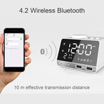 Relógio Despertador Bluetooth K11 com Coluna Criativa, Relógio Digital de Música, Rádio com Dupla Interface USB, Suporta Disco U / Cartão TF / FM / AUX, Ficha UK, Ficha UK (Preto), Ficha UK (Branco)