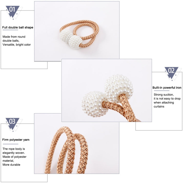 Adorno de Moda com Fecho Magnético de Pérolas para Cortinas, Pérola