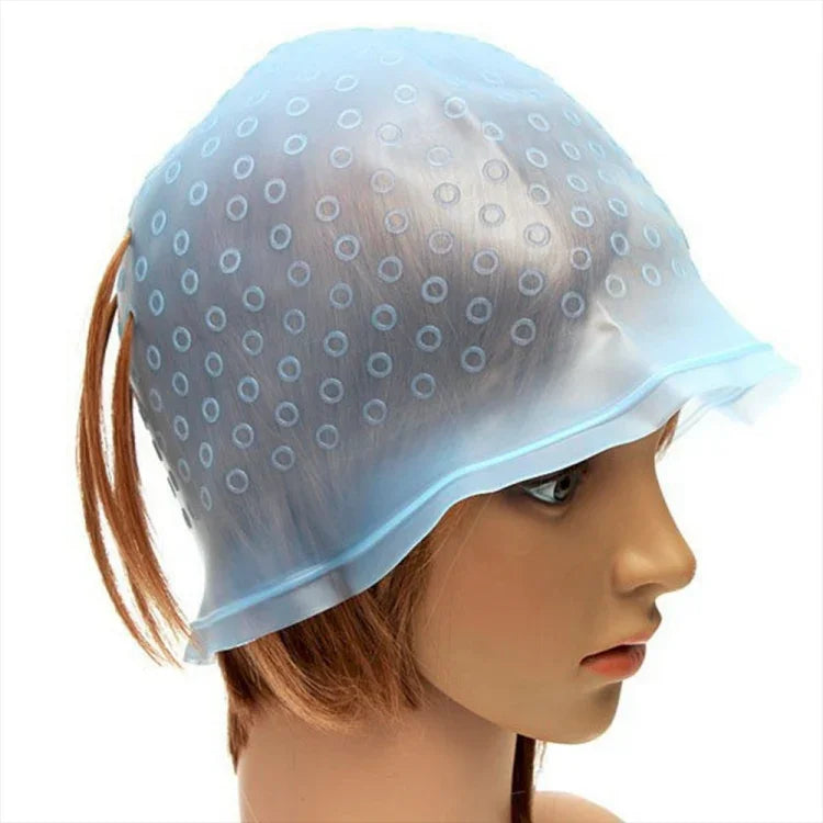 Chapéu de Tinta para Cabelo em Silicone Resistente a Altas Temperaturas, Ácidos e Alcalinos, Entrega de Cor Aleatória, Chapéu para Tinta