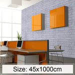 Papel de Parede Decorativo Criativo 3D Tijolo Branco, Adesivos para Parede de Quarto e Sala, Rolo de Papel de Parede Impermeável, Tamanho: 45 x 1000cm, Tijolo branco