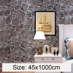Papel de Parede Decorativo Criativo 3D Tijolo Fort, Adesivos para Parede de Quarto e Sala, Rolo de Papel de Parede Impermeável, Tamanho: 45 x 1000cm, Tijolo fort