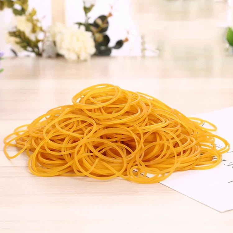 Elásticos Amarelos Resistentes e Elásticos para Escola e Escritório, Material de Papelaria, 1KG por Saco, Amarelo