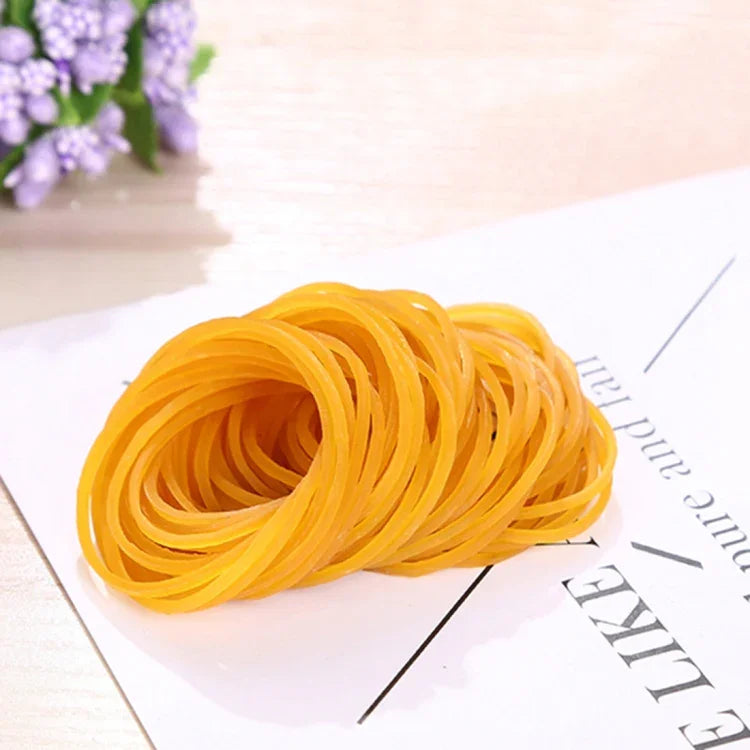 Elásticos Amarelos Resistentes e Elásticos para Escola e Escritório, Material de Papelaria, 1KG por Saco, Amarelo