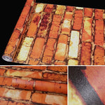 Papel de Parede Decorativo Criativo 3D Tijolo de Pedra Arco-íris, Adesivos para Parede de Quarto e Sala, Rolo de Papel de Parede Impermeável, Tamanho: 45 x 1000cm, Pedra arco-íris