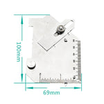 Medidor de Solda de Filete em Aço Inoxidável Tipo Came MG-8 Régua de Inspeção de Soldadura Multifuncional, MG-8