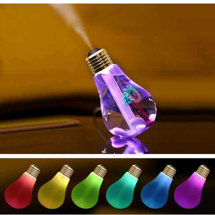Purificador de Ar Aromaterapia Humidificador Portátil em Forma de Lâmpada Colorida 400ML para Casa / Escritório / Carro