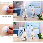 400ML Colorful Light Portable Bulb Shape Aromatherapy Air Purifier Humidifier for Home / Office / Car