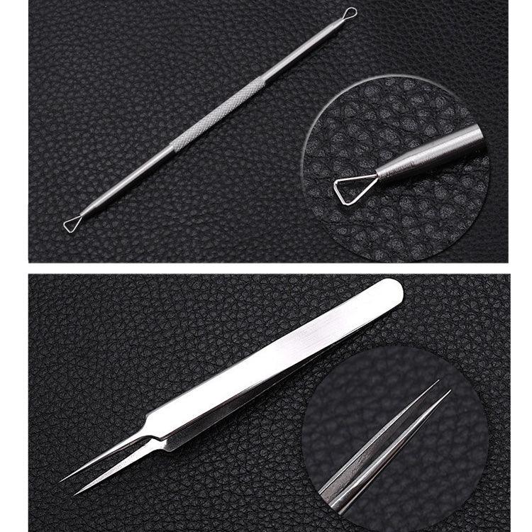 Conjunto de 5 PCS Melhor Ferramenta Extratora de Cravos Agulha para Acne Pinças para Borbulhas