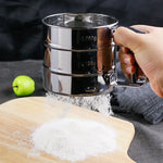 Peneira Manual de Malha para Farinha, Açúcar em Pó em Aço Inoxidável, Ferramenta de Cozinha para Peneirar, Aço Inoxidável