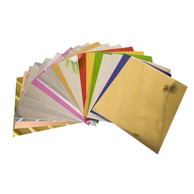 50 Peças / Pacote Papel de Alumínio Tamanho A4, Entrega de Cor Aleatória, Papel de Alumínio Tamanho A4