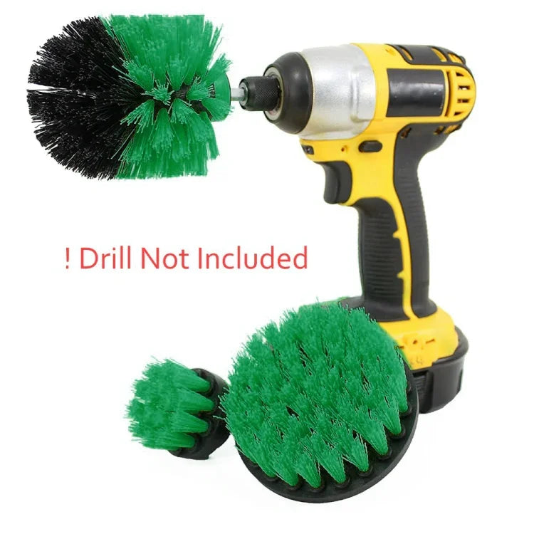 Kit de 3 Escovas de Limpeza para Casa de Banho e Cozinha para Broca Elétrica, 3 em 1 (Verde), 3 em 1 (Azul), 3 em 1 (Vermelho), 3 em 1 (Amarelo)