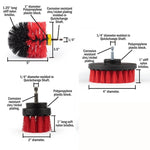 Kit de 3 Escovas de Limpeza para Casa de Banho e Cozinha para Broca Elétrica, 3 em 1 (Verde), 3 em 1 (Azul), 3 em 1 (Vermelho), 3 em 1 (Amarelo)