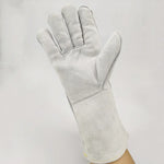 246# Luvas de Isolamento em Couro de Duas Camadas Resistentes ao Desgaste para Soldadura de Alta Temperatura, Luvas de Soldador, Proteção de Trabalho em Couro, Tamanho: 34*16cm, 246#