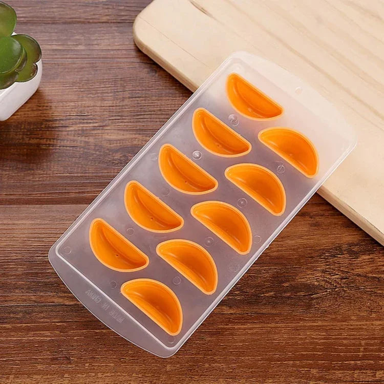 Forma de Silicone para Cubos de Gelo em Forma de Laranja / Molde de Gelo Cor Aleatória, Forma de Laranja