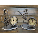 Relógio Despertador Pequeno Criativo em Ferro Aço Inoxidável Retro Relógios Personalizados Boutique Presentes, Relógio Despertador Pequeno