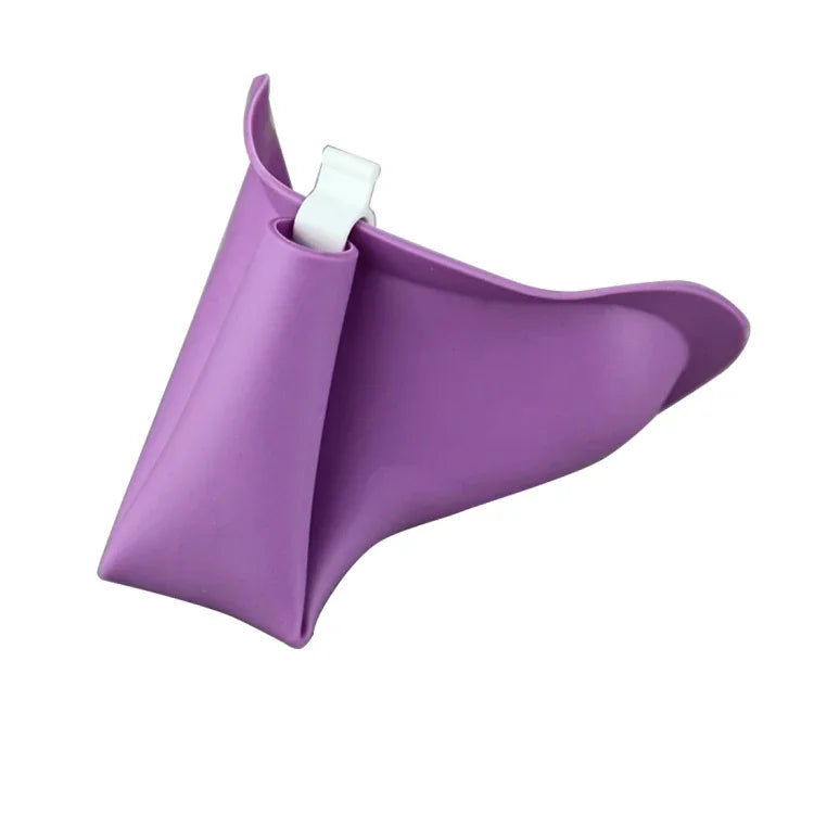Urinol Portátil Feminino em Silicone para Mulheres, Dispositivo Funil para Urinar, Camping e Viagem, Entrega de Cor Aleatória, Ferramentas de Emergência para Sanitário