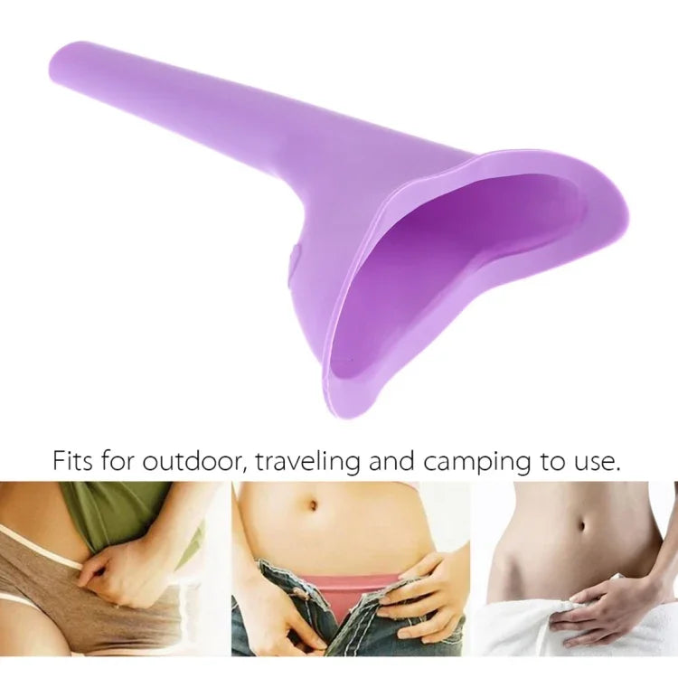 Urinol Portátil Feminino em Silicone para Mulheres, Dispositivo Funil para Urinar, Camping e Viagem, Entrega de Cor Aleatória, Ferramentas de Emergência para Sanitário