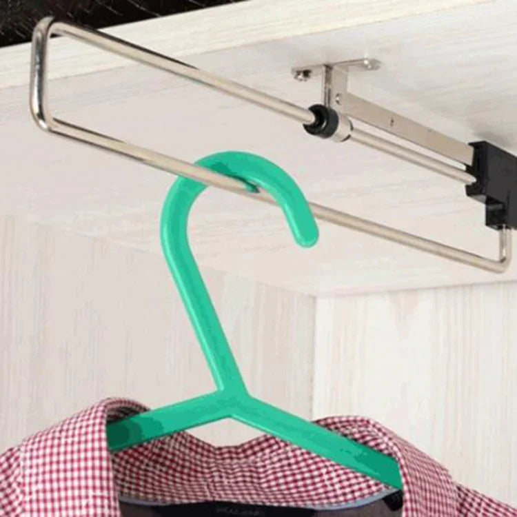 Cabide extensível para roupeiro com carril telescópico (25cm), 25cm