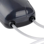 Bomba de Ar Silenciosa para Aquário RS-390 220V 5W com Dupla Saída e Fluxo Ajustável, Bomba de Oxigénio para Tanque de Peixes, 5W