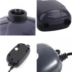 Bomba de Ar Silenciosa para Aquário RS-390 220V 5W com Dupla Saída e Fluxo Ajustável, Bomba de Oxigénio para Tanque de Peixes, 5W