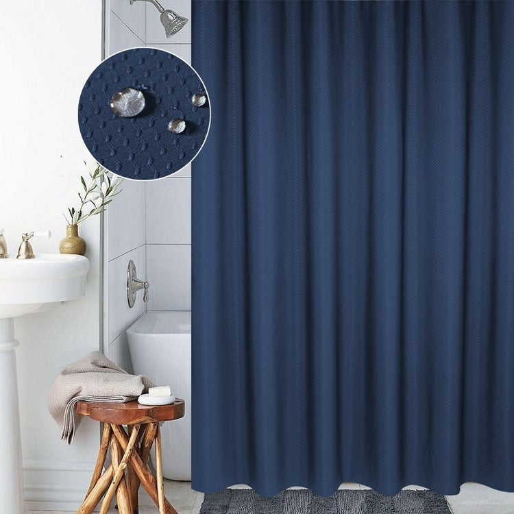 Cortina Impermeável e Antimofo com Textura de Favo de Mel em Poliéster para Chuveiro, Cortinas de Casa de Banho, Tamanho: 200*180 cm