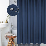 Cortina Impermeável e Antimofo com Textura de Favo de Mel em Poliéster para Chuveiro, Cortinas de Casa de Banho, Tamanho: 200*180 cm