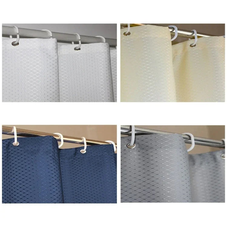 Thickening Waterproof And Mildew Curtain Honeycomb Texture Polyester Cloth Shower Curtain Bathroom Curtains,Size:200*240cm, Size:200*240cm